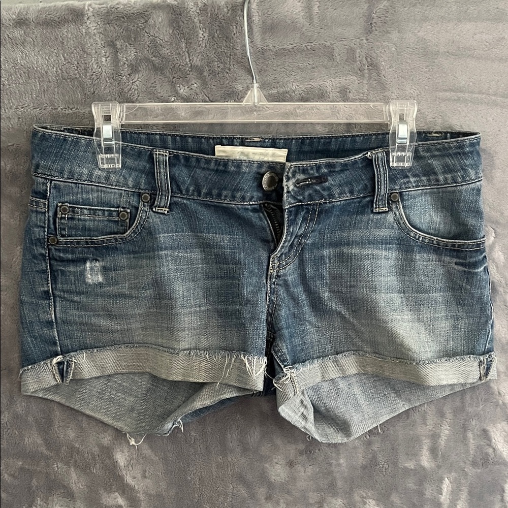 Maurices Distressed Blue Jean Shorts